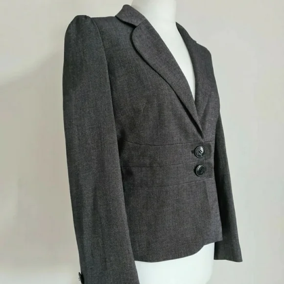 Marks & Spencer grey jacket size 12 blazer button fastening - Picture 4 of 7
